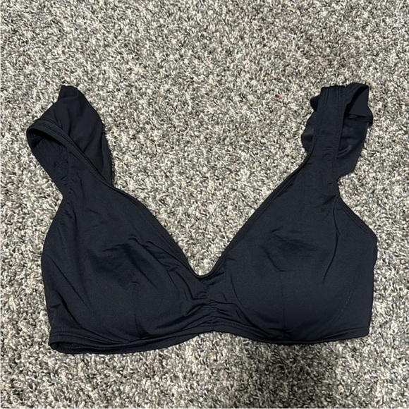 NWOT! Banana Republic Black Ruffle Sleeve Bikini Top - Size XL 💎 - Picture 3 of 4